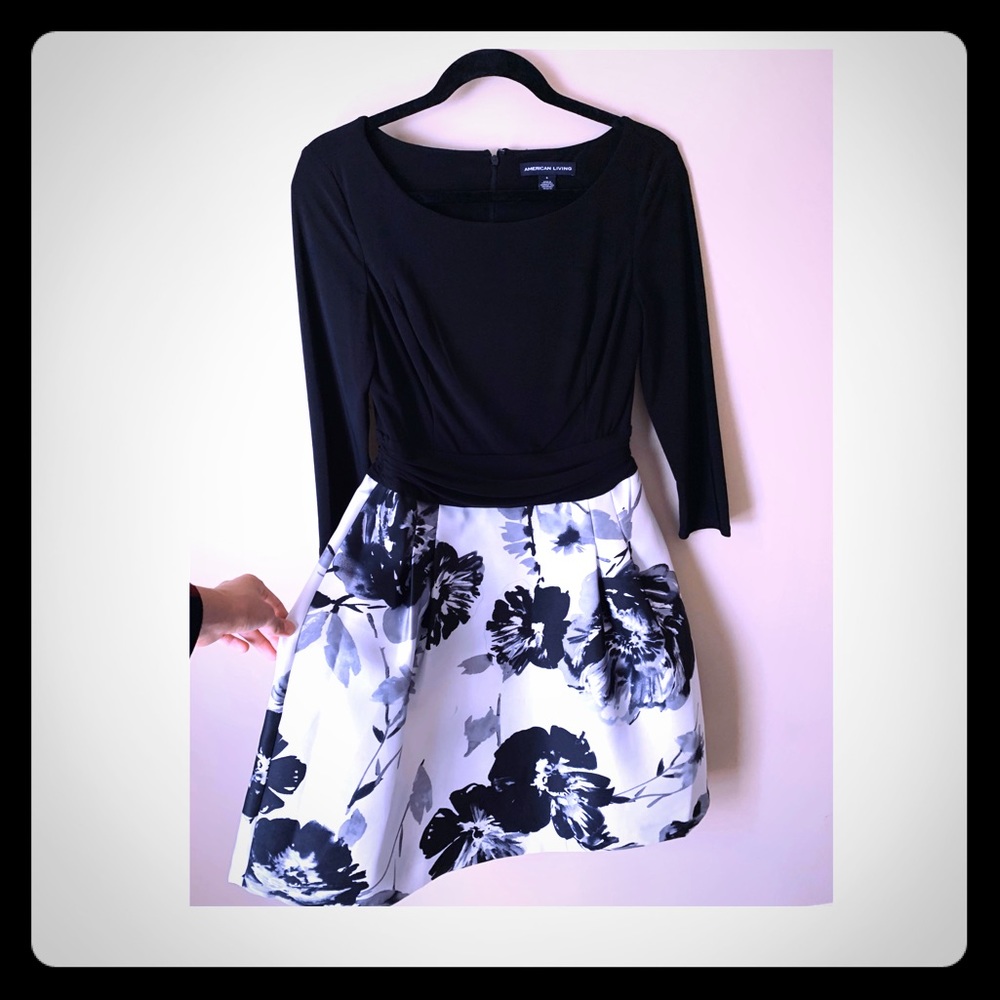 American Living | black and white dress | sz 6